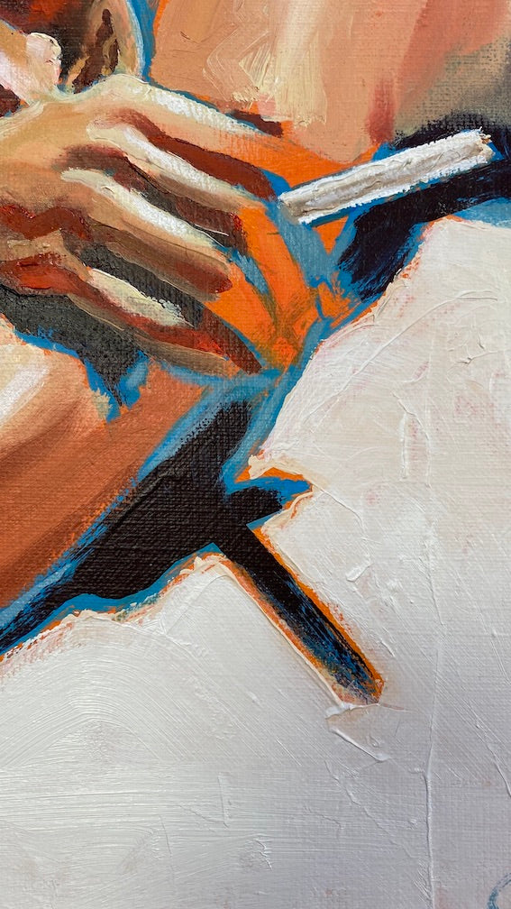 Soleilleuse contre l'ombre - Original painting (currently on show in Paris)