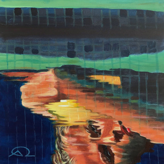Poolside - bottom panel of a dyptich